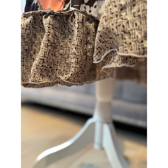 Upcycled Floral Boho Babydoll Dress Size Large | SAME DAY SHIP or NEXT DAY - Picture 4 of 8